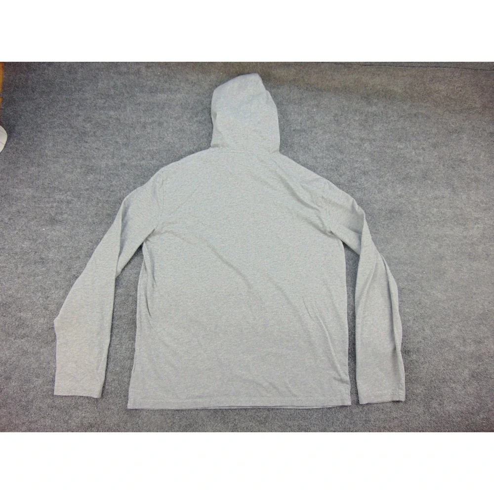 Polo Ralph Lauren Hoodie Mens‎ Med Gray Solid Pullover Long Sleeve Pony Logo Tee
